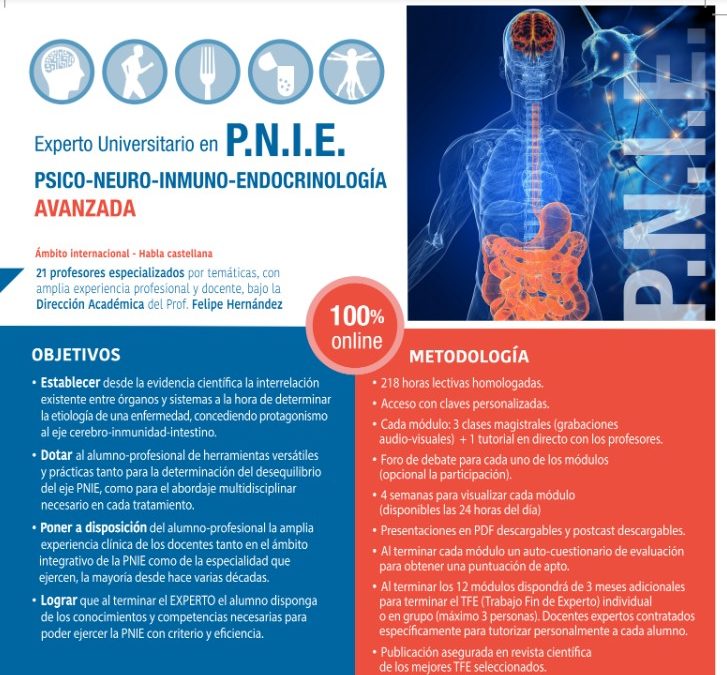 ¿Quieres formarte como experto universitario en PNIE PSICO-NEURO-INMUNO-ENDOCRINOLOGÍA AVANZADA?